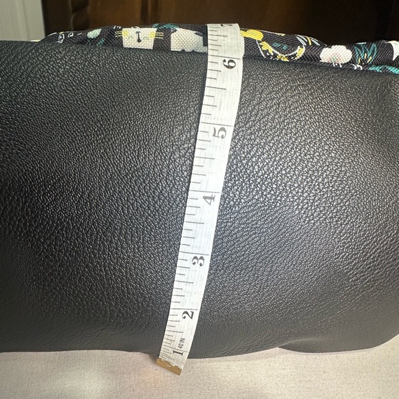 NWT Lily Bloom Black Floral & Animal Print Satchel with Yellow and Pink Accents - Picture 10 of 12